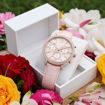 Swarovski klokke Matrix Tennis Chrono watch Swiss Made, Leather strap, Pink, Rose gold-tone finish - 5698300