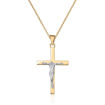 	Gullsmykke kors krusifiks i 14K gult gull - 27493