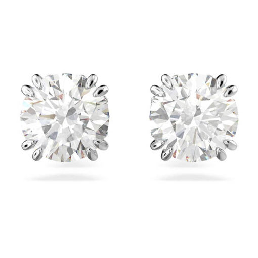 Swarovski øredobber Constella stud earrings Round cut, White, Rhodium plated - 5636712