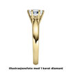 Diamantring forlovelsesring 0,25 ct i 14kt gull. Violetta - 18003025