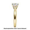 Diamantring forlovelsesring 0,40 ct i 14kt gult gull.  Leticia - 18007040gg