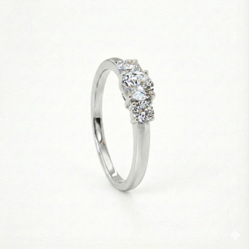 Diamantring - forlovelsesring i hvitt gull med 0,22 ct W-Si - Bur538279hv