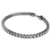 Swarovski armbånd Matrix Tennis bracelet Round cut, Gray, Ruthenium plated - 5693929