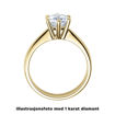 Forlovelsesring i gult gull med lab grown diamant 0,70 ct River (E) - VVS2. Diona - 18001070LGgg