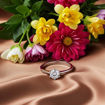 Forlovelsesring i gult gull med lab grown diamant 0,70 ct River (E) - VVS2. Diona - 18001070LGgg