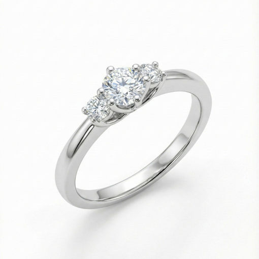 Diamantring forlovelsesring i hvitt gull med 0,39ct W-Si - ABR17850