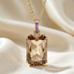 Swarovski smykke Millenia pendant Octagon cut, Caramel, Gold-tone plated - 5725752
