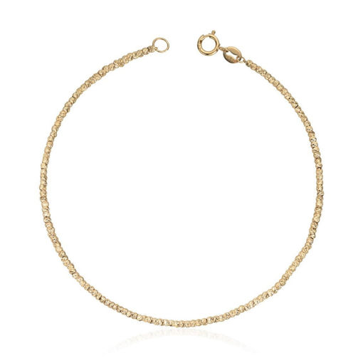 Armbånd i gult gull 14kt, 19 cm - 17038