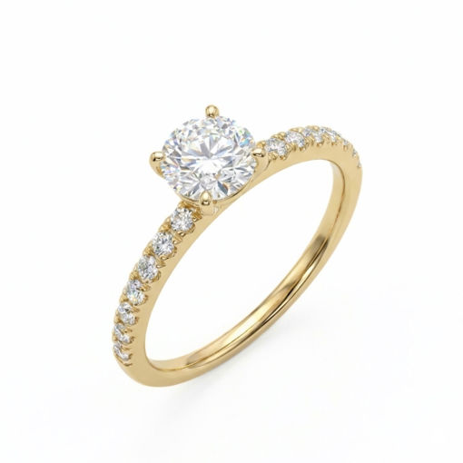 Forlovelsesring i gult gull med Lab Grown diamant 0,69ct TW-VS - Bur5Z00060