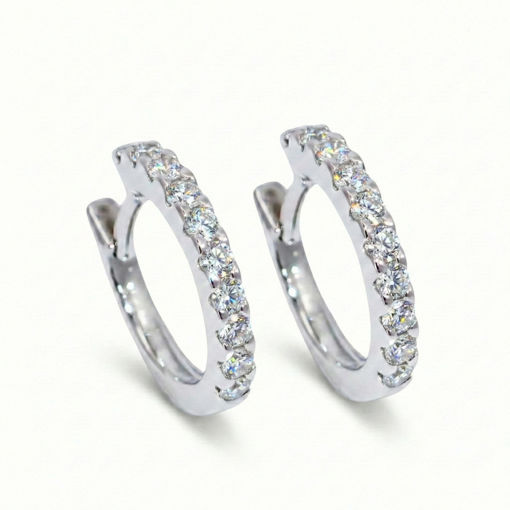 Diamantøredobber i hvitt gull 14 karat med 0,50 ct W-Si - BUR745252