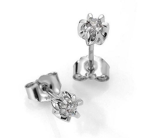 Diamantøredobber Sitara med 2/0,10 ct W-Si-422110