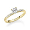 Diamantring med 0.52 ct,  gult gull 18 kt - HR0517