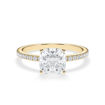 Forlovelsesring med Pricess cut  lab Grown diamant 2,00 ct. R-VS i 18kt gull - 1601-ru-prin-200-lab