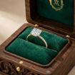 Forlovelsesring med Pricess cut lab Grown diamant 2,00 ct. R-VS i 18kt gull - 1601-ru-prin-200-lab