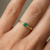 Gullring med smaragd og diamanter 0.05 ct TW-Si - coc5000547sm