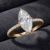 Forlovelsesring med Marquise lab Grown diamant 2,00 ct. R-VS i 18kt gull - 1601-ru-marquise-200-lab