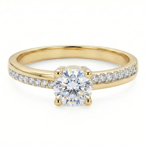 Gullring  med zirkonia - 50368-62