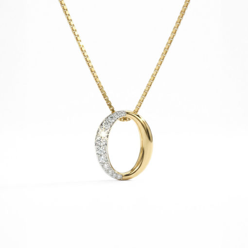 Gullsmykke i 14 kt gull med diamanter 0,08 ct W-SI - bur233959