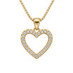 Diamantsmykke i 18 kt gult gull med 0,12 ct W-Si - 08-74-822