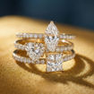 Forlovelsesring med Hjerte lab Grown diamant 2,00 ct. R-VS i 18kt gull - 1602-ru-hjerte-200-lab