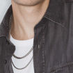 Herrekjede IGGY small i forgylt stål, matt, 60cm/3 mm - 362907