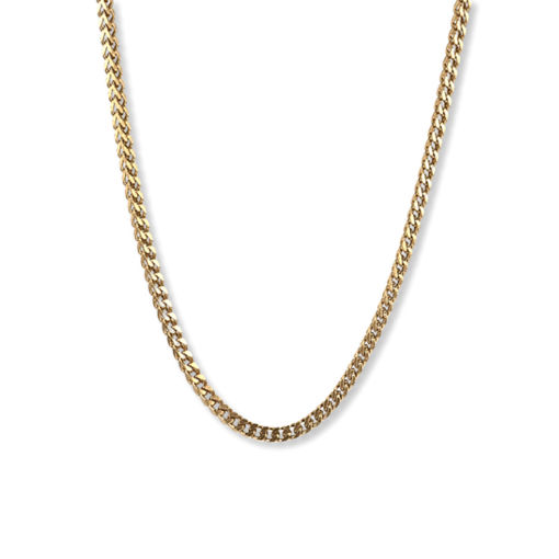 Herrekjede IGGY small i forgylt stål, matt, 60cm/3 mm - 362907