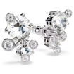 Swarovski øredobber Constella stud earrings Round cut, White, Rhodium plated - 5732253
