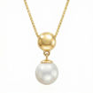 Gullsmykke med ferksvannsperle - 27377