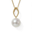 Gullsmykke med ferksvannsperle 9,5-10mm - Bur2090perle