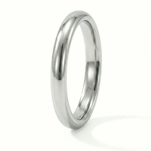 Giftering i hvitt gull 14kt, 3 mm/1,3 mm. RUBIN - 1930