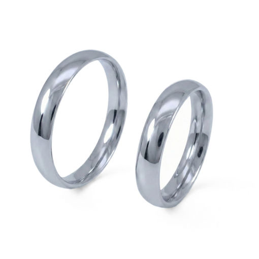 Giftering i hvitt gull 14kt, 4mm. RUBIN modell 803 - 1540c