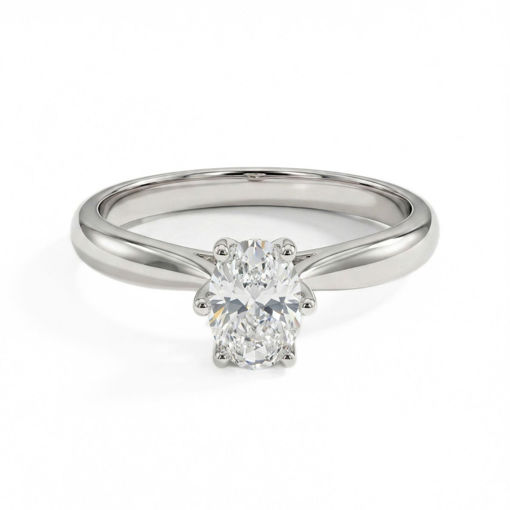 Diamantring forlovelsesring med oval diam. 0,50 ct i 14kt gull. Leticia - 1800705000