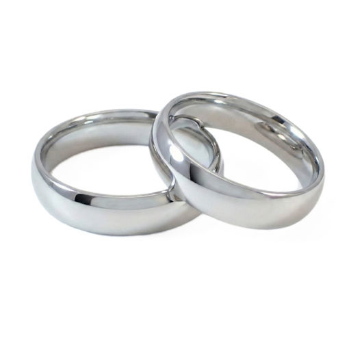 Gifteringer i hvitt gull 14kt, 5 mm. RUBIN modell 803 - 1550