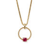 Gullsmykke i 14kt gull med rubin - Bur320574