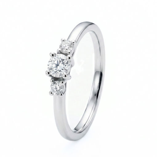 Diamantring - forlovelsesring i hvitt gull med 0,22 ct W-Si - Bur538279hv