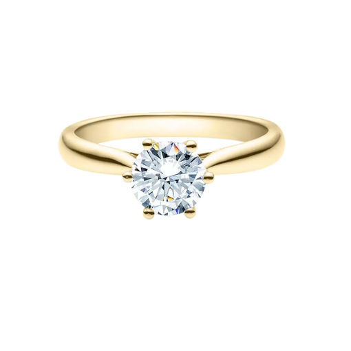 Diamantring forlovelsesring 0,70 ct i 14kt gult gull. Leticia - 18007070gg
