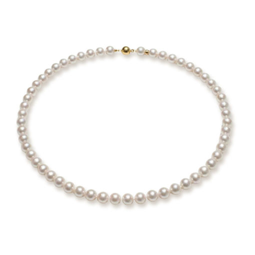 Perlekjede med Akoya perler 7-7,5 mm, lås i 18 kt gull  -22451-03