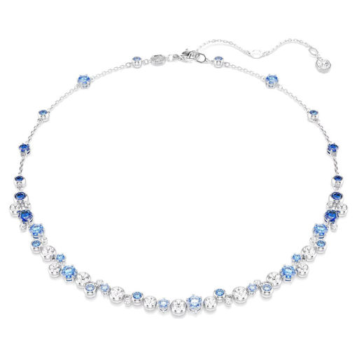 Swarovski collier Constella necklace Mixed cuts, Blue, Rhodium plated - 5732255