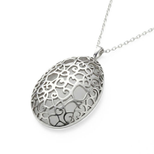 Smykke i sølv 63x42mm Alida Rudjord. HILLESTAD - 218