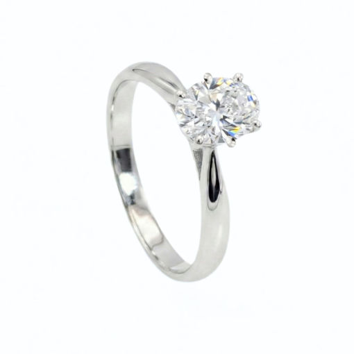 Forlovelsesring i gult gull med oval Lab Grown diamant 0,73 ct River (D) - VS2. Leticia - 18007073LG