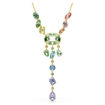 Swarovski collier Gema Y necklace Mixed cuts, Multicolored, Gold-tone plated - 5737451