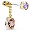 Swarovski øredobber Chroma drop earrings Mixed cuts, Multicolored, Gold-tone plated - 5738478
