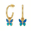 Ørepynt i forgylt sølv Sommerfugl blå. LIV - 700812