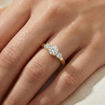 Diamantring - forlovelsesring Leda med Lab Grown diamant 0,70 ct River-VS i gult gull - Ru-110700LG