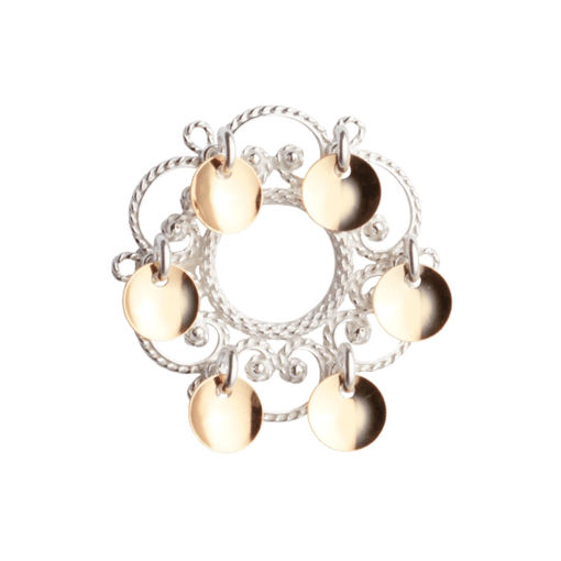 Sølje kvit forgylt - 435500