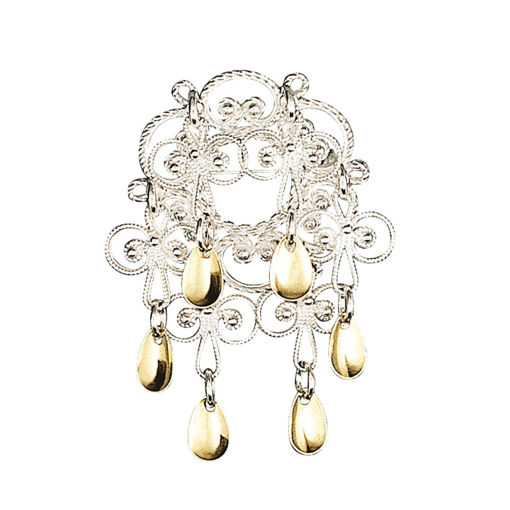 Sølje kvit forgylt - 434500