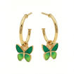 Ørepynt i forgylt sølv Sommerfugl grønn. LIV - 700814