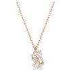 Swarovski smykke Swan pendant Mixed cuts, Swan, White, Rose gold-tone plated - 5738203