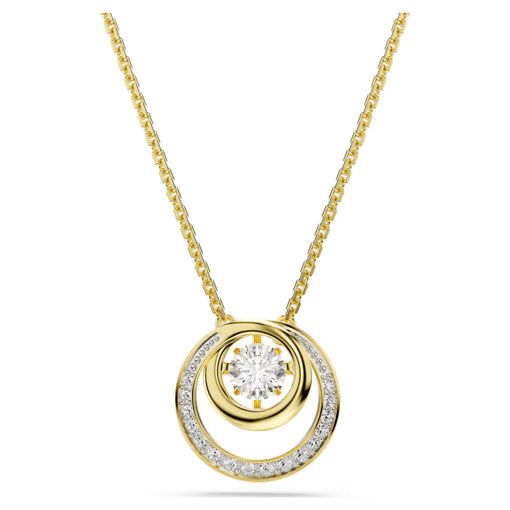 Swarovski smykke Hyperbola pendant Round cut, White, Gold-tone plated - 5738248
