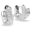 Swarovski øredobber Dextera hoop earrings Round cut, Mini, White, Rhodium plated - 5738197